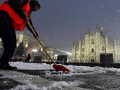Снег в Италии: фото последствий непогоды