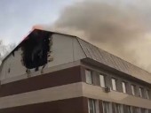 В Москве горел бизнес-центр Золотое кольцо