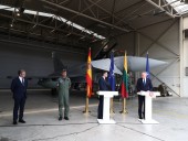 Конференция премьера Испании и президента Литвы была прервана из-за сигнала тревоги и взлета испанского истребителя Конференция премьера Испании и президента Литвы была прервана из-за сигнала тревоги и взлета испанского истребителя